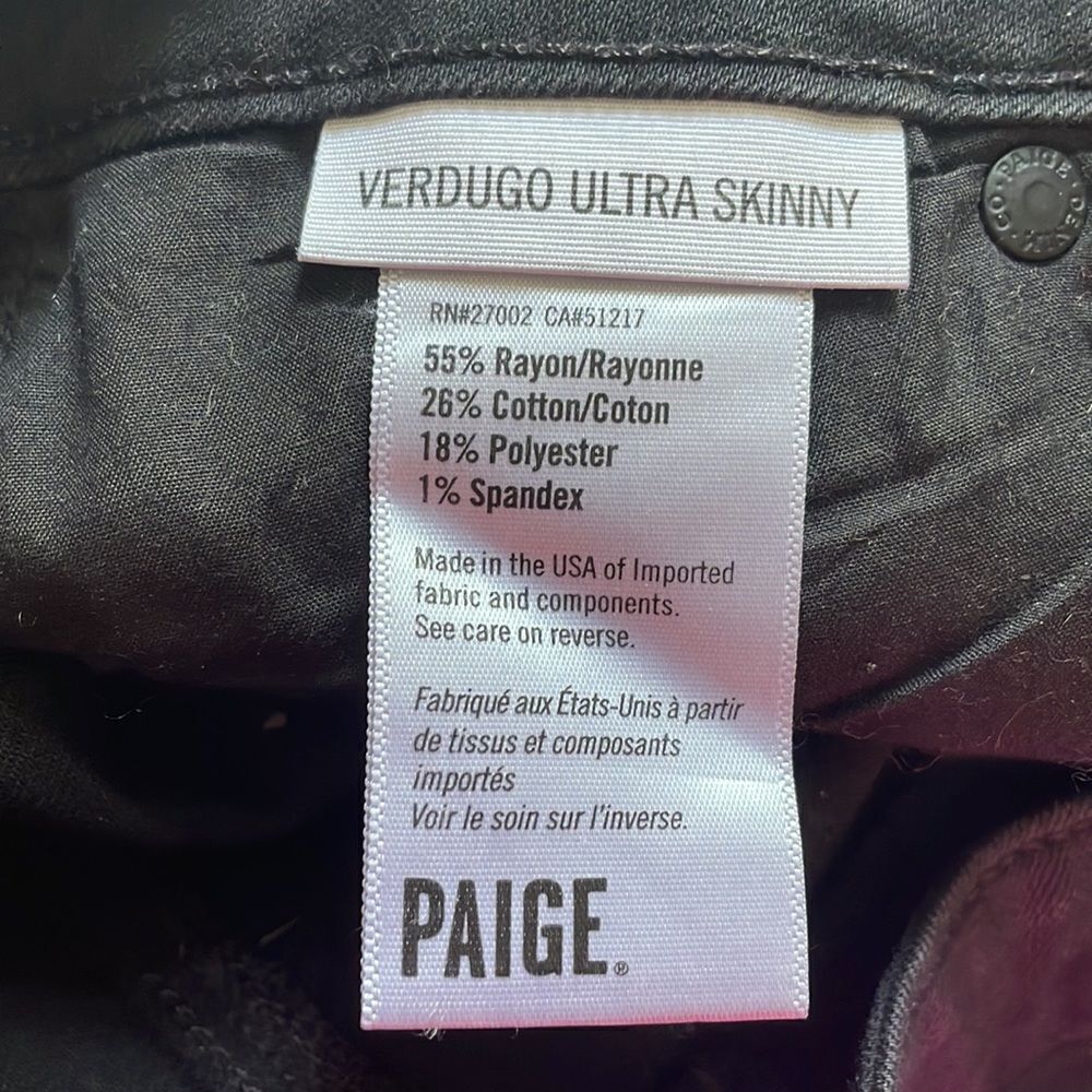 Paige Verdugo Ultra Skinny Waxed Black Jeans - Picture 4 of 8